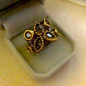 Beautiful big Bold smoky Quartz Ring